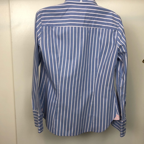 J. Crew Pink and Blue Striped Button Down Shirt - Picture 2 of 6